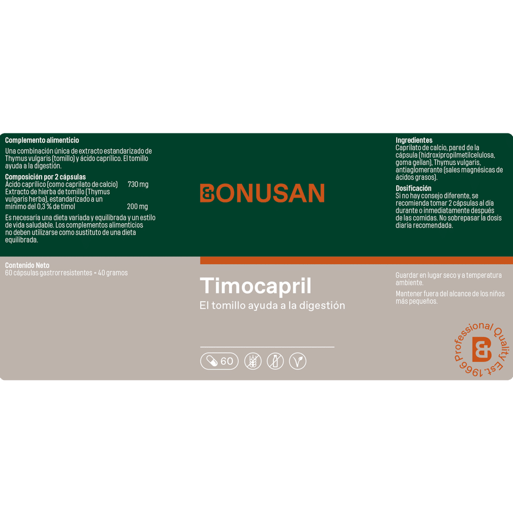 Timocapril 60 cáps. de Bonusan_etiqueta