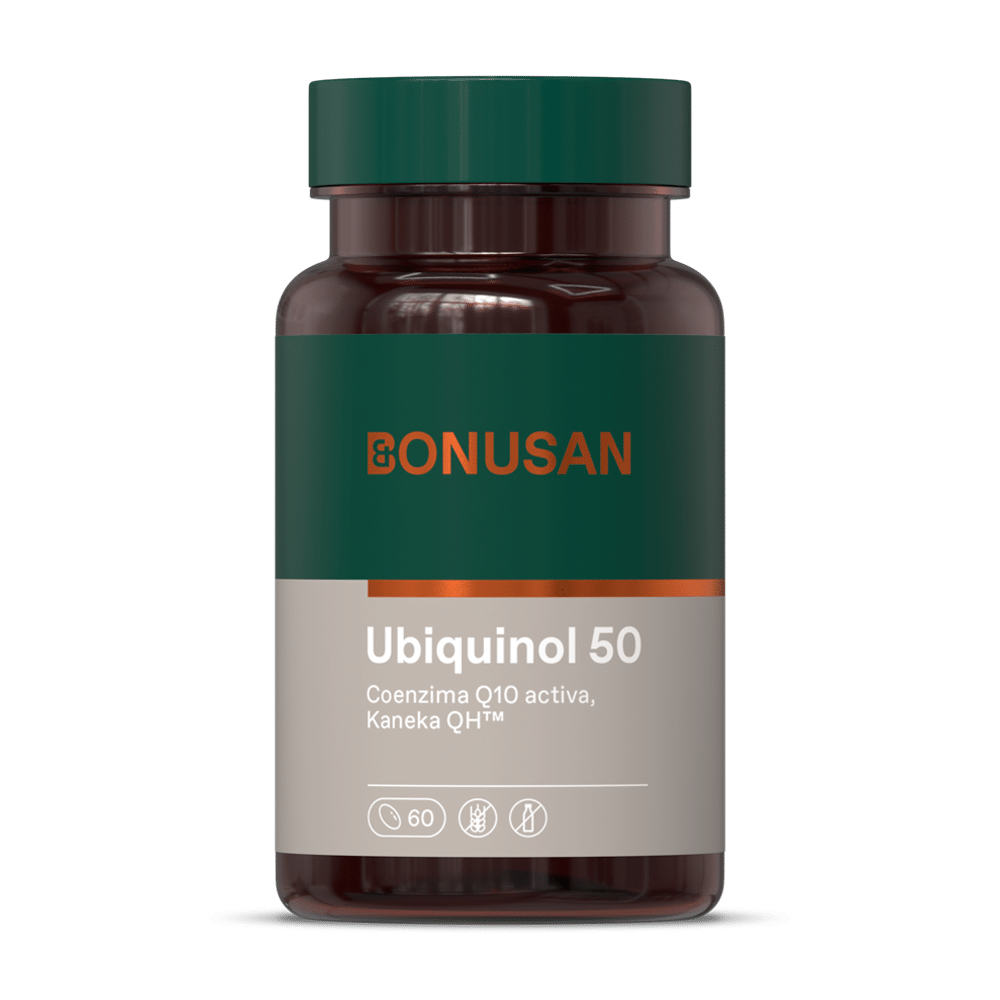 Ubiquinol 50 mg. 60 perlas de Bonusan