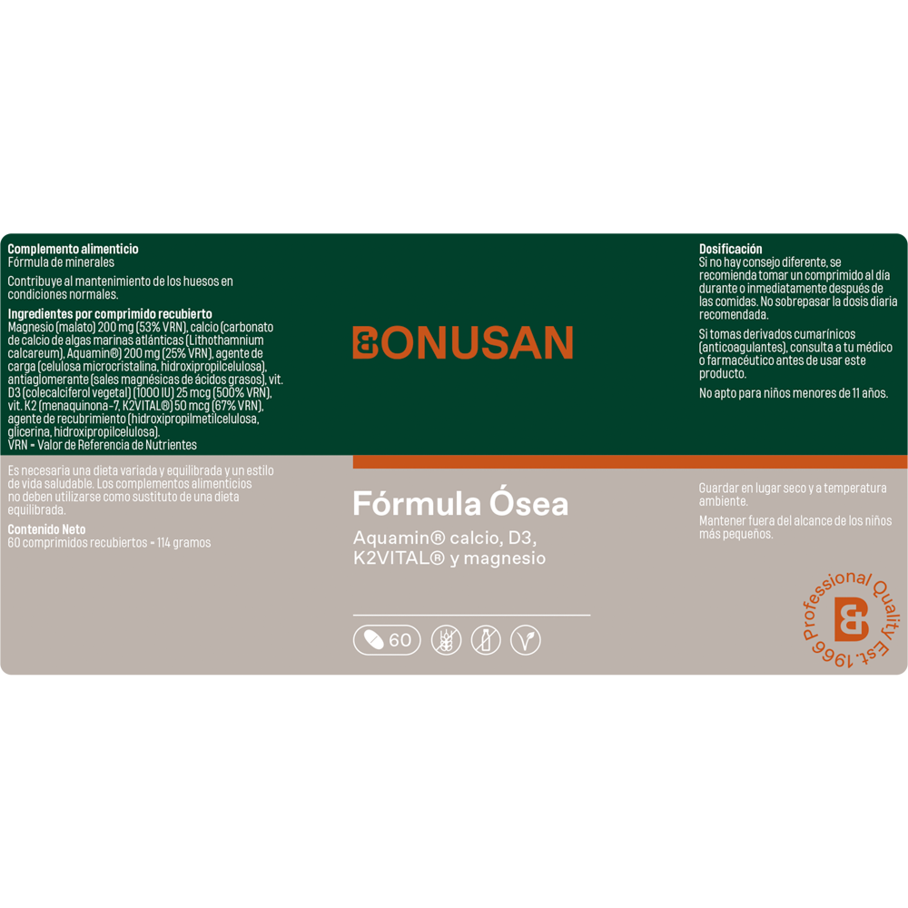 Fórmula Ósea 60 comp. de Bonusan_eTIQUETA