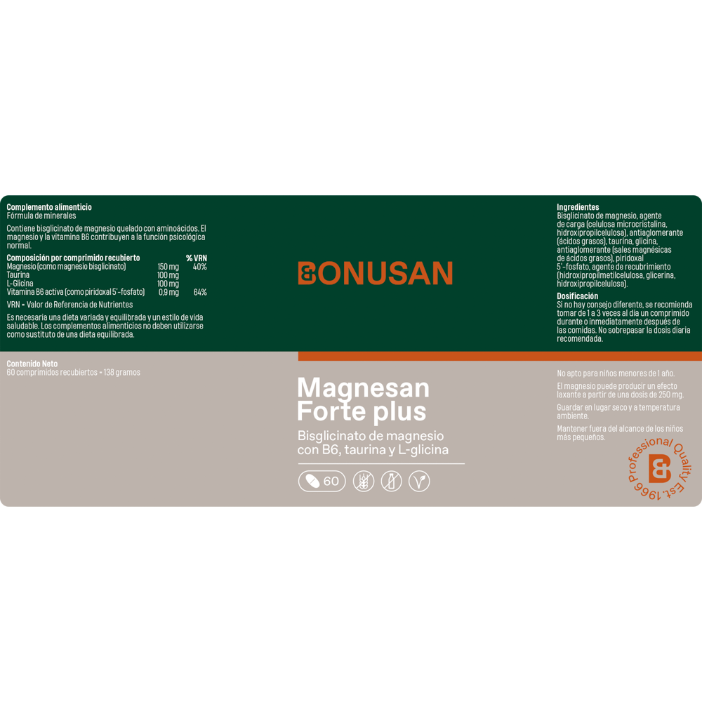 Magnesan Forte Plus 60 comp. de Bonusan_etiqueta