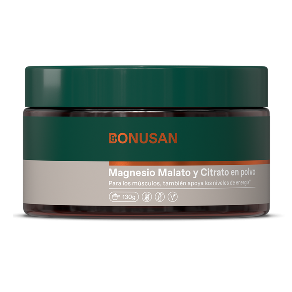 Magnesio Malato y Citrato en polvo 130 gr. de Bonusan
