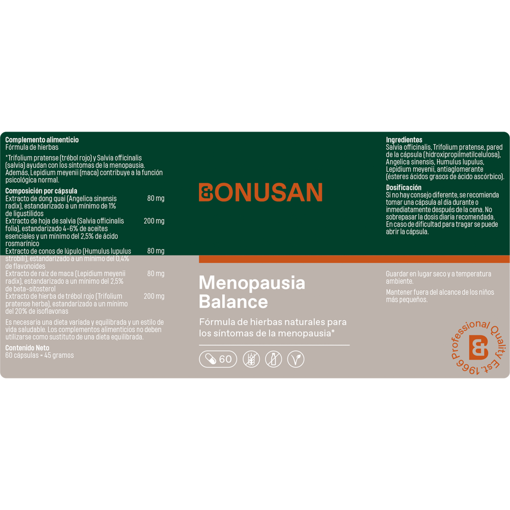 Menopausia Balance 60 cáps. de Bonusan_etiqueta