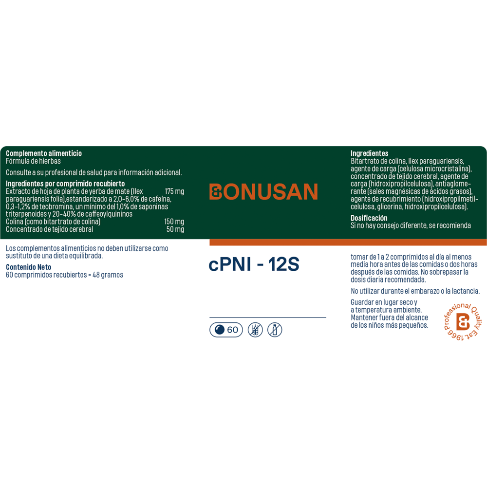 cPNI – 12S 60 comp. de Bonusan_Etiqueta